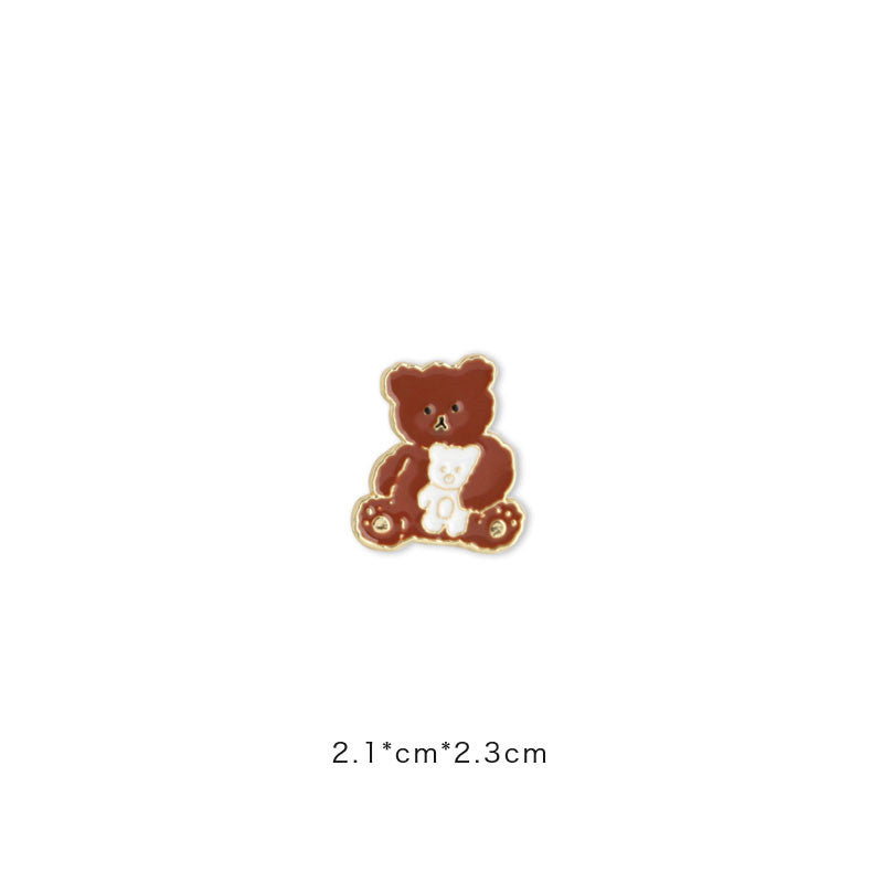 Mini Bear & Bunny Acrylic Brooch Pendant