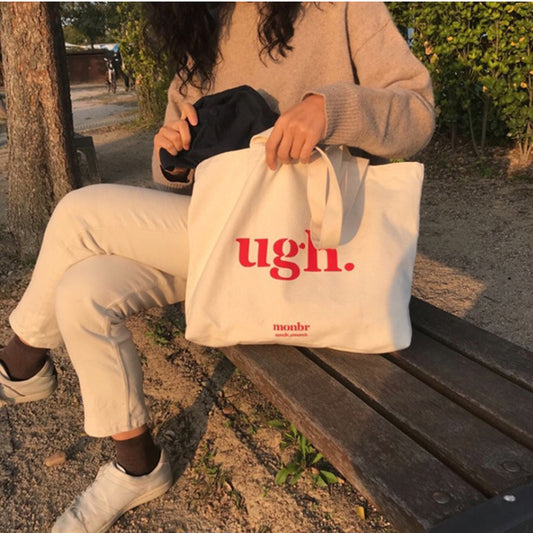 "Ugh." Printed Canvas Tote Bag