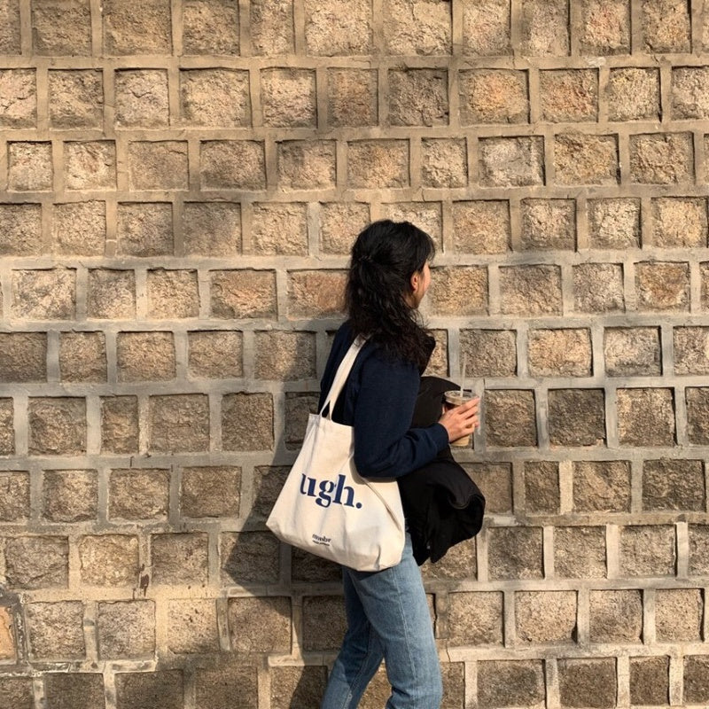 "Ugh." Printed Canvas Tote Bag