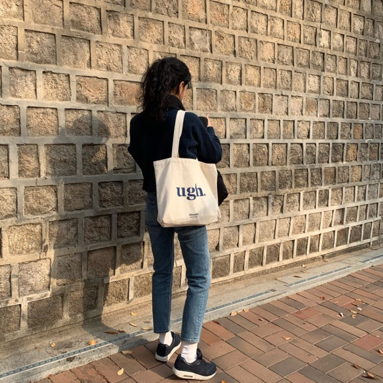 "Ugh." Printed Canvas Tote Bag