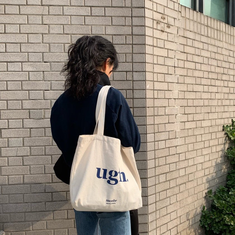 "Ugh." Printed Canvas Tote Bag