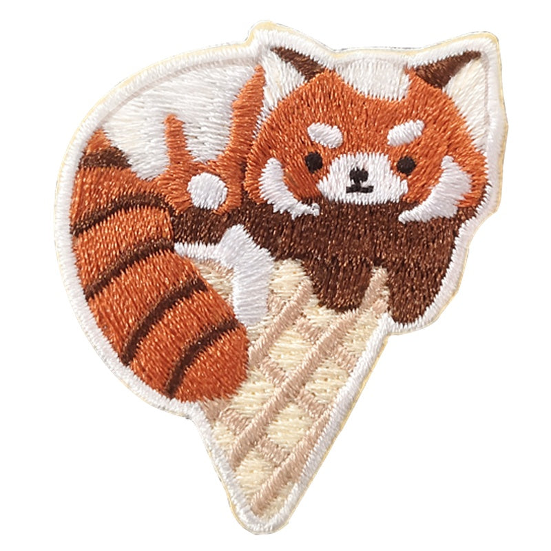 Red Panda Embroidered Brooch Pendant