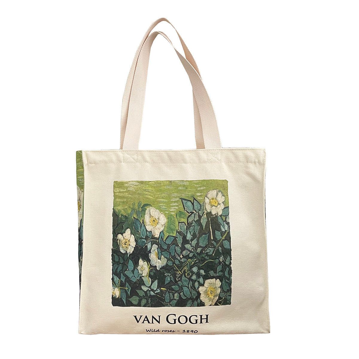 "Wild Roses" Oil Canvas Tote Bag